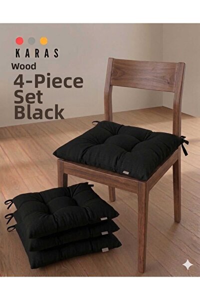 KARAS AHŞAP Tekstil Modern 4-Piece Chair Cushion Set - Cushion Set (40X40 cm)
