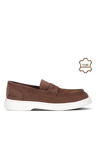 Slazenger YORK I Piele pentru bărbați, piele intoarsă maro, confortabilă