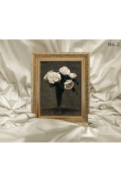 Vetro Design Henri Fantin-Latour - Pictură înrămată cu trandafiri într-o vază