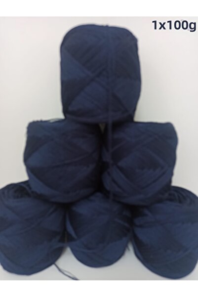 İPEK YÜN İPLİK DÜNYASI Viscose Organic Cotton Knitting Yarn (Bright Navy Blue...