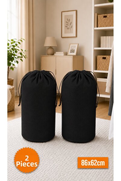 Emma Oliwia 2 Pieces Black Drawstring Storage Bag Xlarge 86X62 cm - Moving Ba...