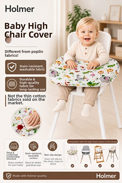 Holmer Organic Cotton Stain-Resistant High Chair Cover