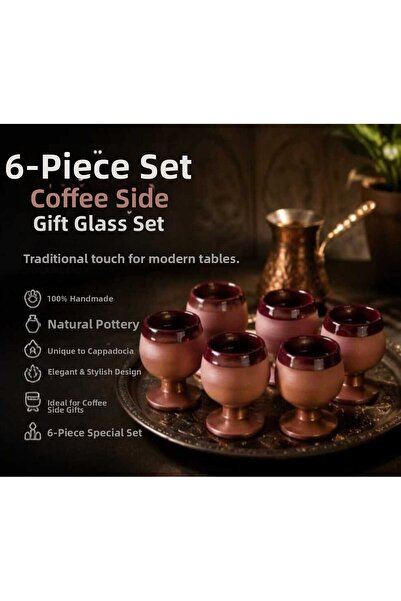 HANCAPPADOCIACOLLECTION Cappadocia Pottery Soft Drink-Coffee Side Serving Cup...