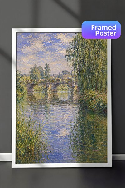 Zestia Pictură murală inspirată de Monet, Podul de Piatră, Peisaj Impresionis...