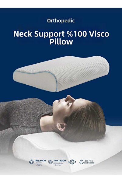 Empressco High Firm Orthopedic Visco Pillow, Neck and Mega Size Supported