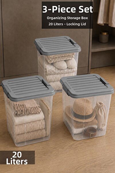 Meleni Home Cutie de depozitare în 3 straturi - Organizator pentru dulap cu c...