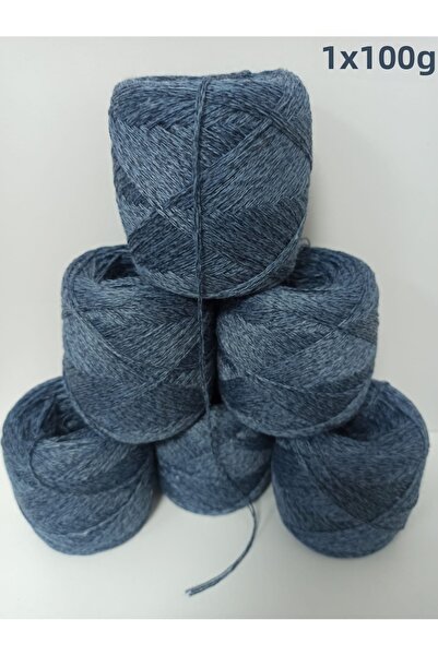 İPEK YÜN İPLİK DÜNYASI Wool Acrylic Knitting Yarn (Denim Blue) 100Gr