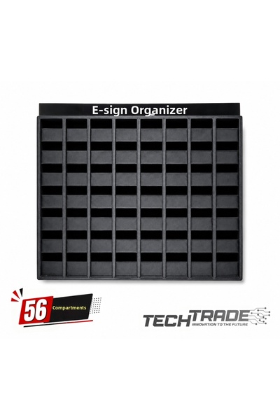 Tech Trade Mali Mühür E-Signature Organizer 56-Piece Desktop-Drawer-In-Wall M...