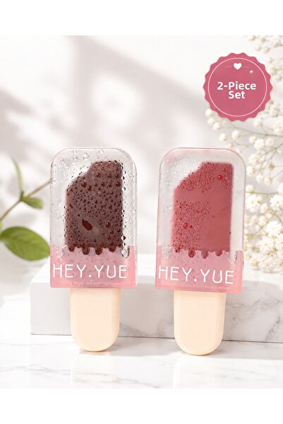 Kozmetik 2-Pack Ice Cream Design Moisturizing Lip Gloss + Lip Tint Set