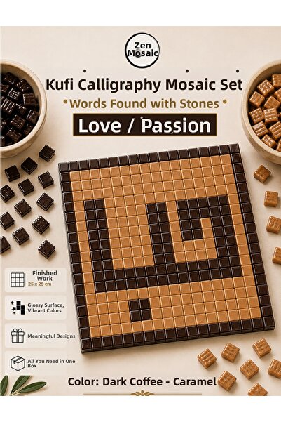 Zen Mozaik Kufi Lettering Mosaic Set – Words with Meaning in Stones