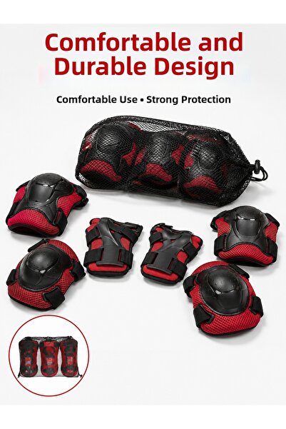 FTA TİCARET Skateboard Skating Scooter Cycling Protective Gear Set Impact Abs...