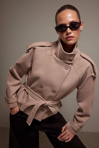 Trendyol Collection Palton supradimensionat din nurcă TWOAW27KB00033