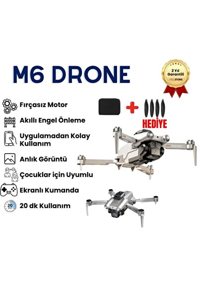 hızlı store Aerial M6 Engel Tanıma Sensörlü,4K HD Özellikli Katlanabilir Drone