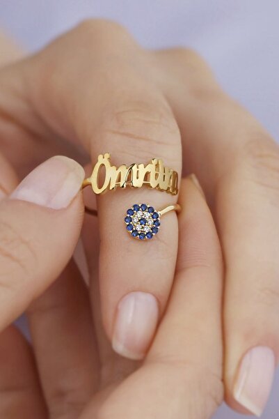 Silvano Jewelry 925 Ayar Gümüş Isimli Nazar Yüzük