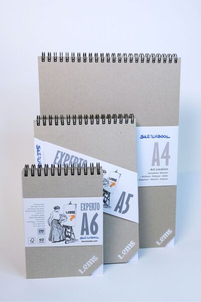 Lemsstudio Experto A5-a4-a6 Set Sketchbook 200gr Sert Kapak Eskiz Defteri setEX