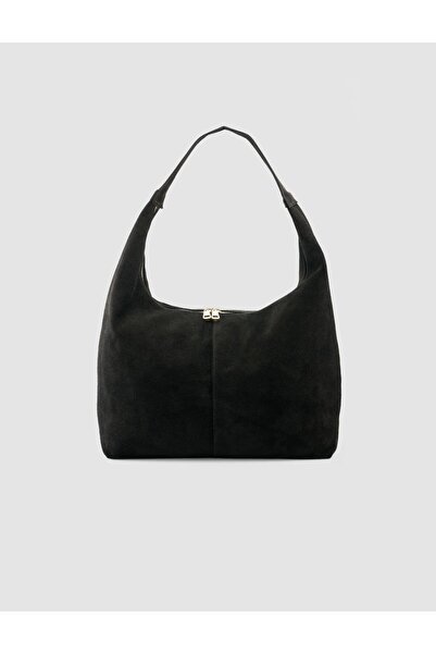 Cabani Suede Leather Black Women's Handbag