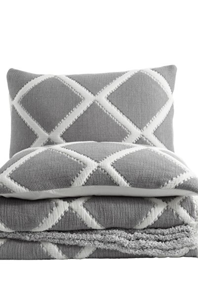 Dantela Garcia Anthracite Double Diamond Slice Bedspread