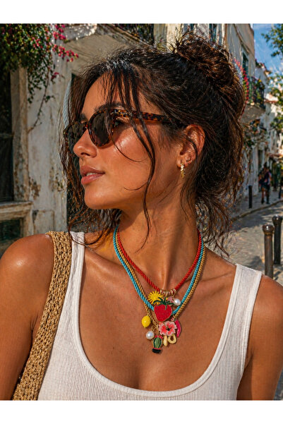 Arthesia Jewelry 3’lü Renkli Charm Kolye Seti Kombinlenebilir Yazlık Kolye