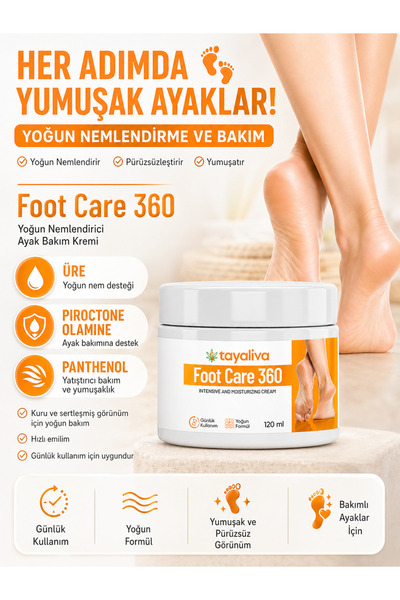 Tayaliva Foot Care 360 - Ayak Bakım Kremi Yoğun Nemlendirici