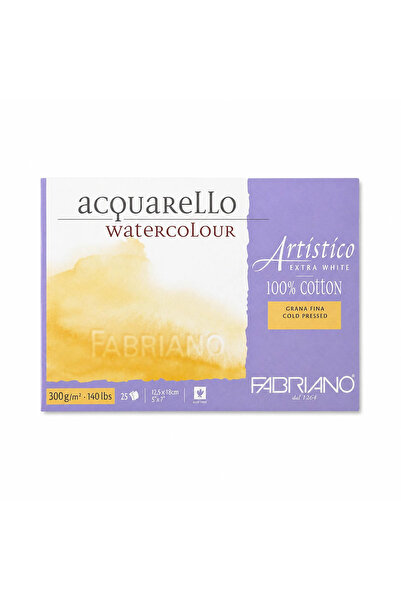 Fabriano Artistico Ekstra Beyaz Sulu Boya Bloğu 300gr 12,5x18cm 25 Yaprak %10...