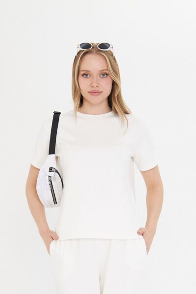 THIFF GYMWEAR Γυναικείο μπλουζάκι από ύφασμα Modal με κοντό μανίκι