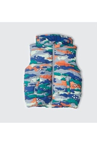 United Colors of Benetton Benetton Erkek Bebek Karma Desen Kapişnlu Şişme Yel...