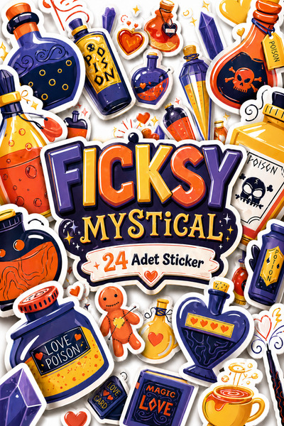 Ficksy Mystical Sticker Set - 24 Pieces Label Stickers
