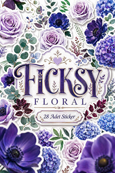 Ficksy مجموعة ملصقات الزهور - 28 ملصقًا