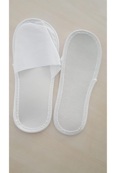 PRİVATE 500 Pieces Hotel Slippers with Environmental Piping Thin Sole Disposable