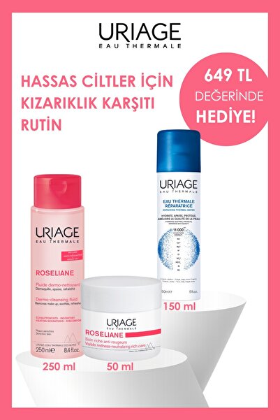 Uriage Hassas Ciltler İçin Temizleyici Fluid 250 ml + Nemlendirici Krem 50 ml...
