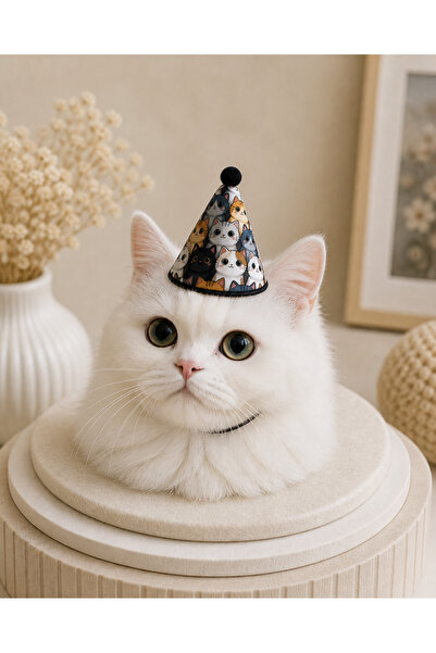 Minia Cat Birthday Hooded Hat Fabric Textured