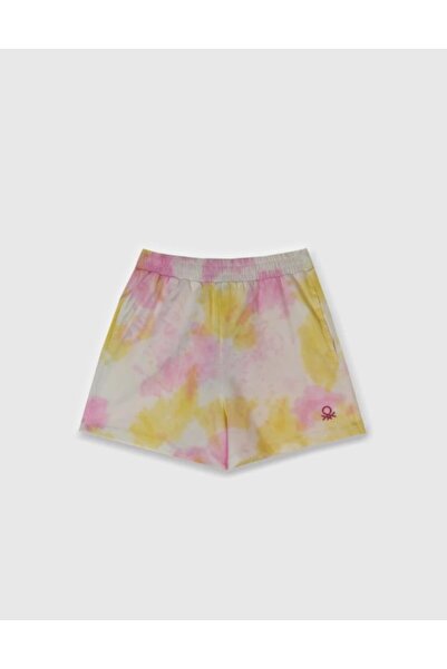 United Colors of Benetton Benetton girl's g21784 tie-dye shorts gkb0043 pink