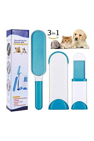 PetZoom Dust Hair Remover Blue Brush Set Cat Dog Hair Collection Petzoom