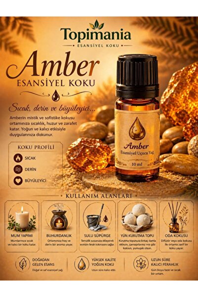 Topimania Yün Kurutma Topları Amber Romantik Uçucu Buhur Yağı Buhurdanlık Esa...