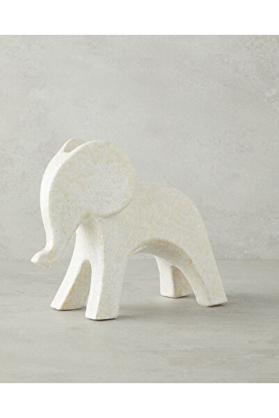 English Home Elephant Biblo 19,5x9x17cm Krem