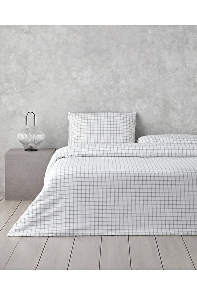 English Home Simple Checks Kolay Ütülenir Çift Kişilik Nevresim Takımı 200x22...