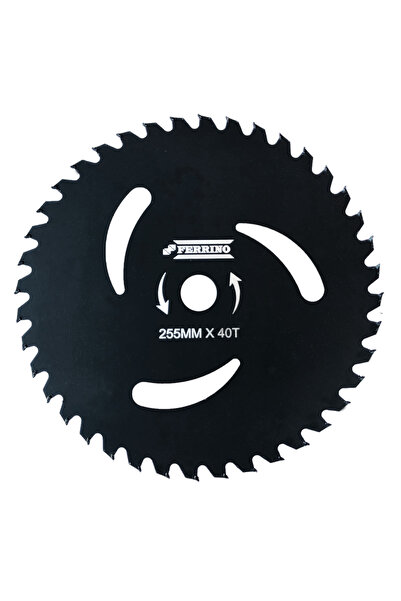 Ferrino 3 Delikli Elmas Bıçak Daire Testere 40 Diş 255 mm Siyah