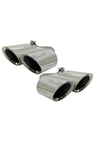 tuningset Ornamente tobe de eșapament Quad compatibile cu Porsche Cayenne 9Y0...