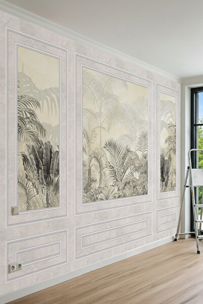 dreamwall Duvar Çıtası Görünümlü, Egzotik Tropikal Orman Temalı Salon Tekstil...