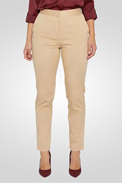 Alberta Ferretti Women Regular Fit Plain Chino Pants, Beige