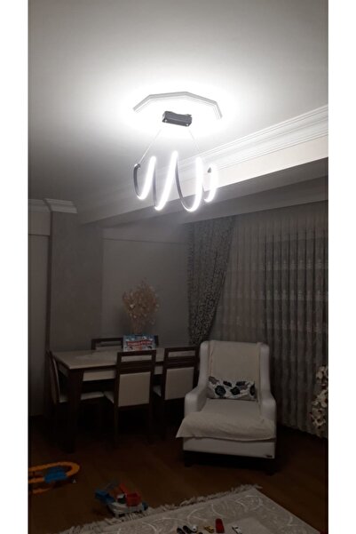 Pera Led Sarkıt Avize 3 Renk Işık - Spiral 60 Cm