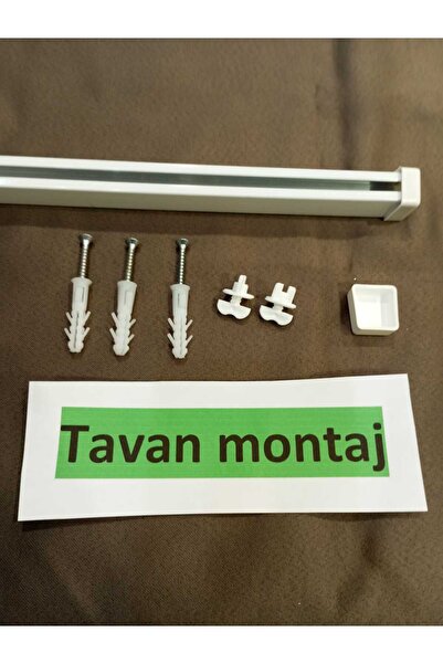 özdeğer home 250cm TAVANA MONTAJ TEKLİ KORNİŞ ALÜMİNYUM PERDE RAYI