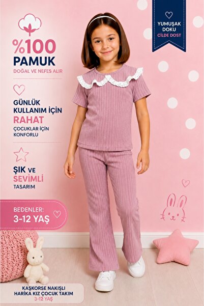 KAMİKAM Costum de vară Danteelli pentru fete cu guler (Vă recomandăm să cumpă...