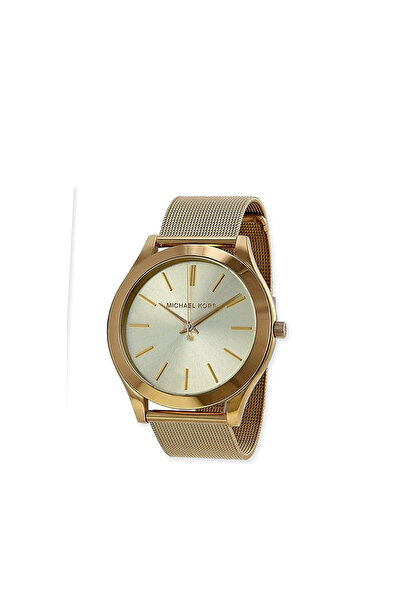 Michael Kors Mk3282 Slim Runway Champagne Dial Gold-tone Mesh Women's Watch