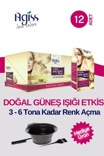 AGISS Love Colors Saç Açıcı, Saç Renk Açıcı, Oksidan, Oryal Saç Rengi Açıcı 1...