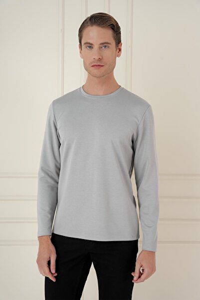 Efor Men's Ts 892 Slim Fit Gray Sports T-Shirt