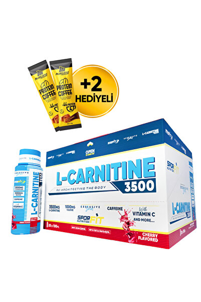 Sporfit Nutrition L-Carnitine 3500 Mg 20x100 ML Shot Vişne Aromalı + 2 x Prot...
