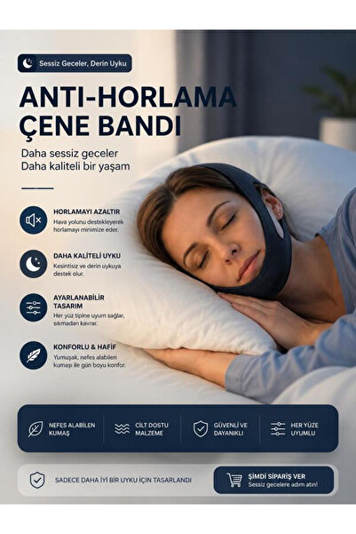 Ankaflex Unisex Anti Horlama Çene Kayışı Uyku Sırasında Ağızdan Nefes Almayı ...