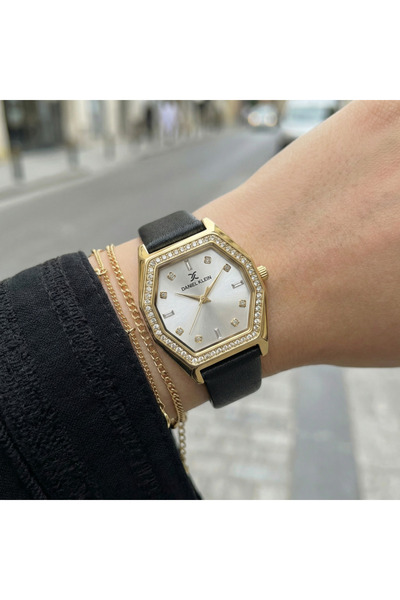 Daniel Klein Premium Black Leather Watch for Women DK.1.14114-2