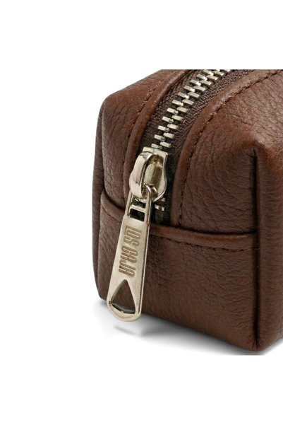 LOS CAJA Bitter Brown Leather Pencil Case